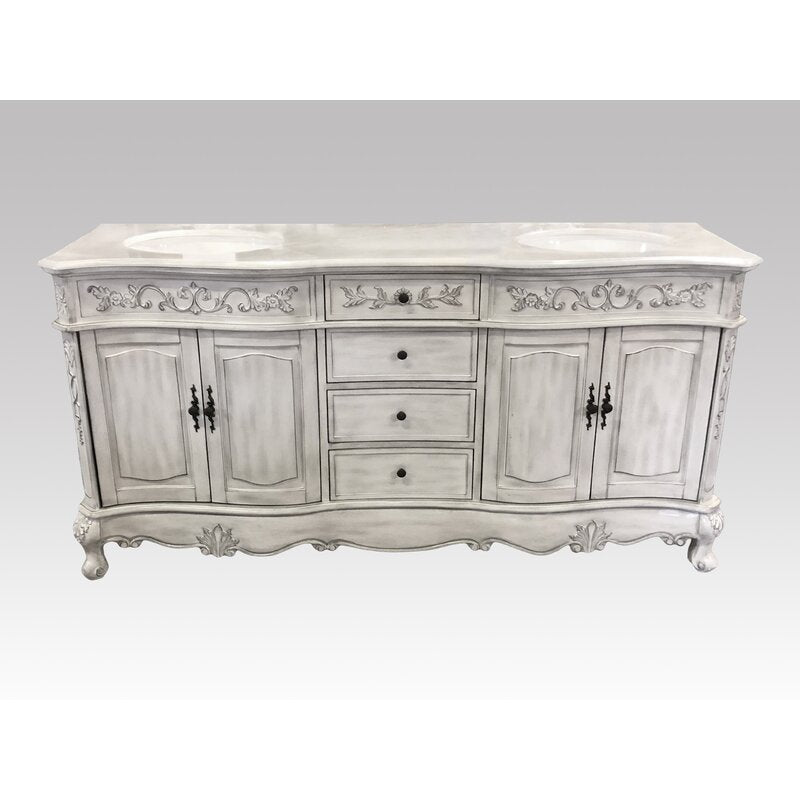 72" Double Bathroom  Vanity Set OP024