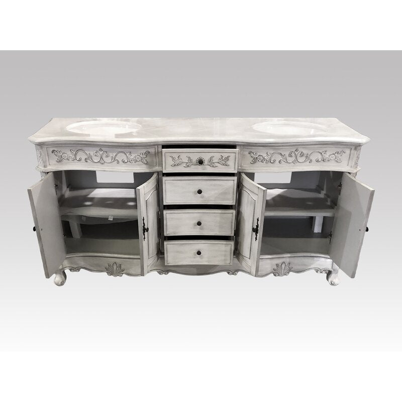 72" Double Bathroom  Vanity Set OP024