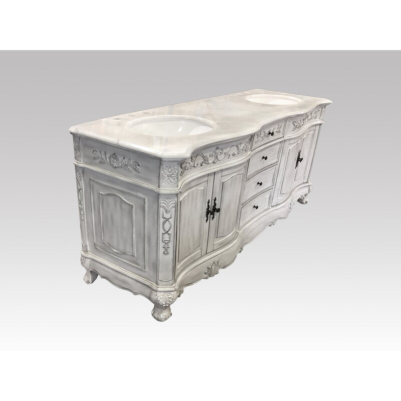 72" Double Bathroom  Vanity Set OP024