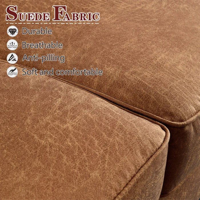 74.01'' Vegan Leather Sofa