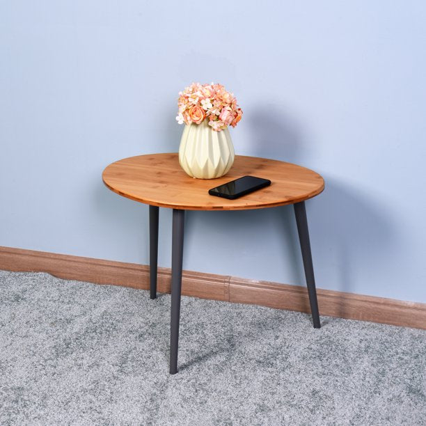 Bamboo Nesting Triangle End Table,Set Of 3 Coffee Table Modern Minimalist Side Table For Living Room KB2486-A4-B2-P2
