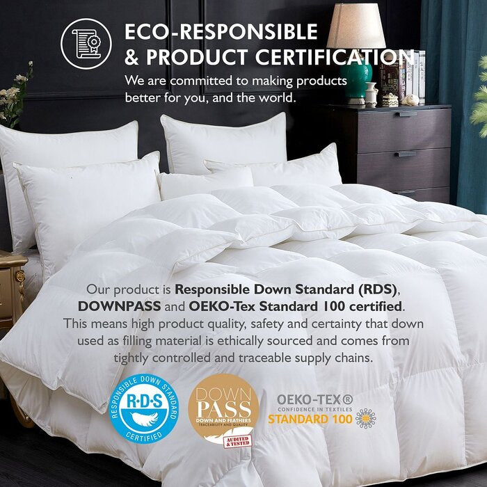 750In³/Oz Fill Power Goose Down Comforter, King
