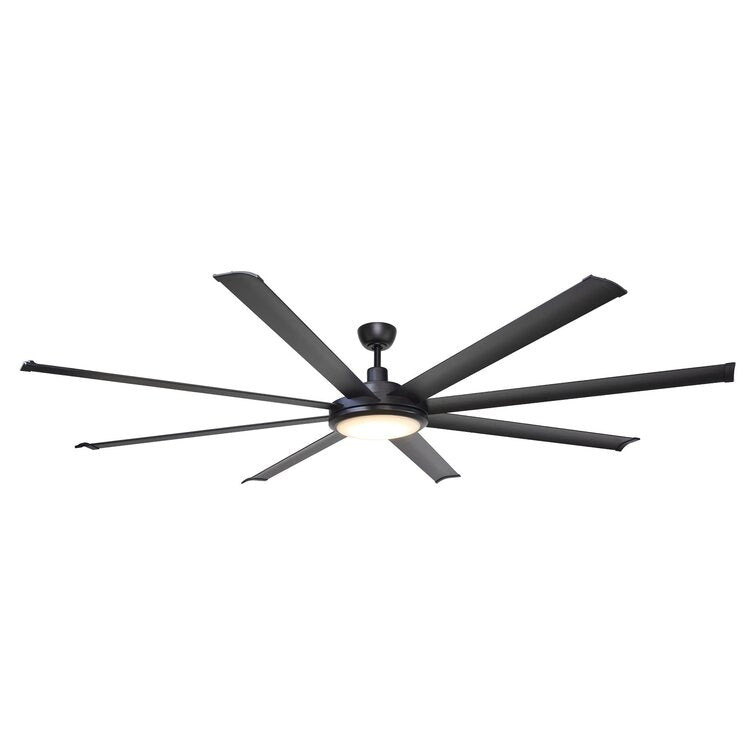 75'' Osaze 8 Blade LED Windmill Ceiling Fan with Remote Control and Light Kit Included