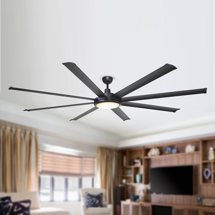 75'' Osaze 8 Blade LED Windmill Ceiling Fan with Remote Control and Light Kit Included