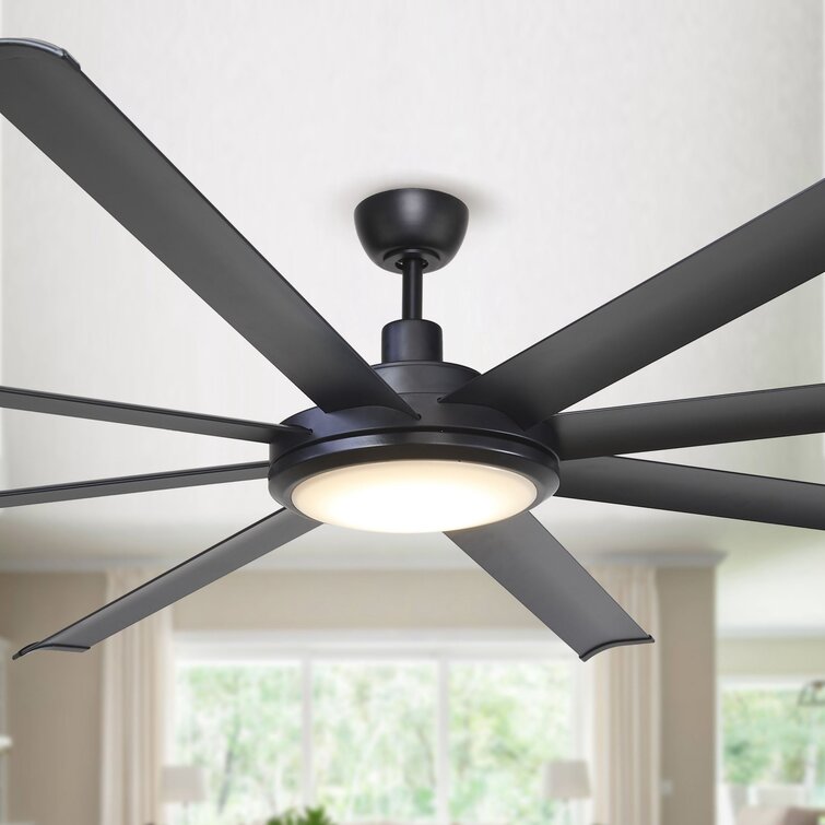 75'' Osaze 8 Blade LED Windmill Ceiling Fan with Remote Control and Light Kit Included