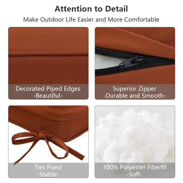 45x25 in. Indoor Outdoor Deep Seat Cushion Set,Solid Waterproof Patio Chair Cushions Set for Outdoor Patio Furniture