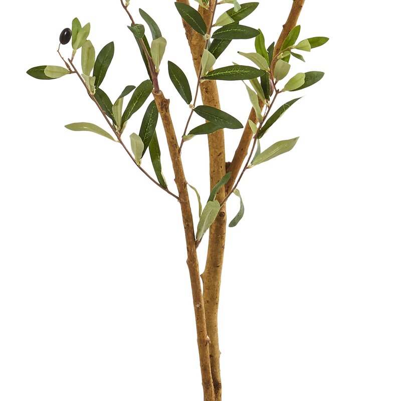 77" Artificial Olive Tree in Planter