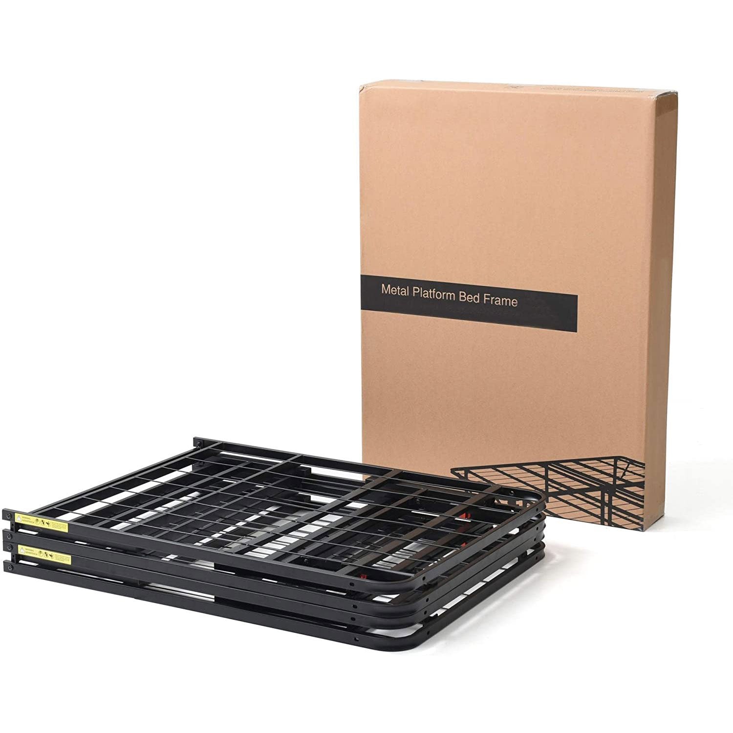 Classic Brands Hercules 14 Inch Metal Platform Foundation Bed Frame, Black, King pt1137