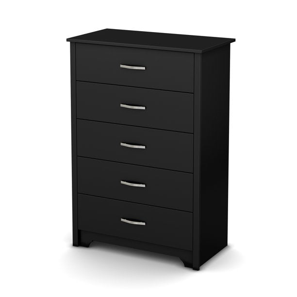 South Shore Fusion 5-Drawer Chest, Pure Black