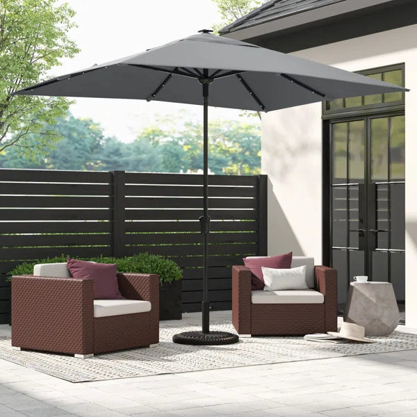 79.5'' Square Lighted Market Umbrella
