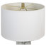 29.75" White Faux Marble Cylinder Table Lamp (AS-IS)  CYB752