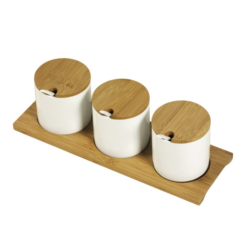 7 Piece Coffee, Tea, & Sugar Jar Set K7909