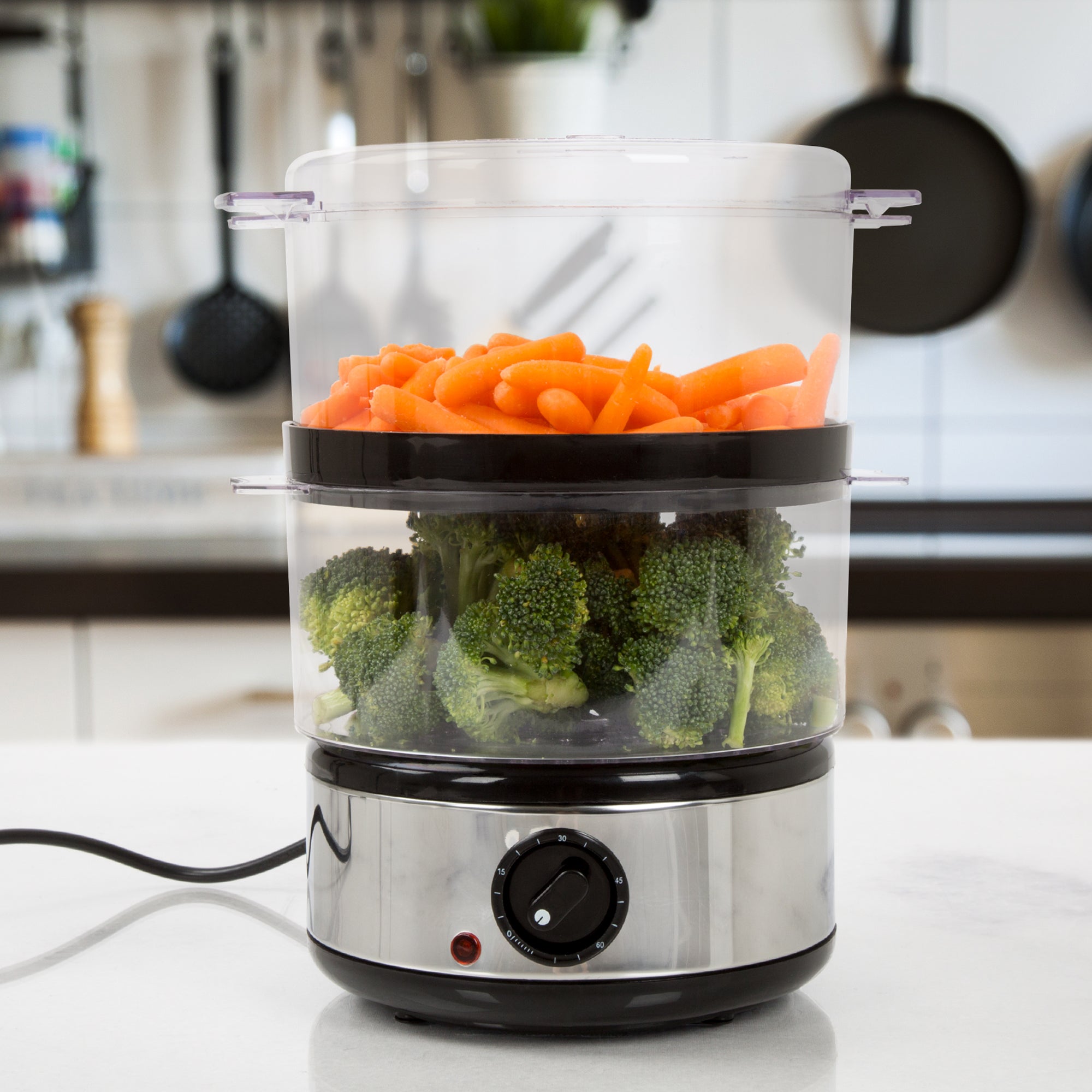 4-Quart Food Steamer, 400W Stainless Steel CA144