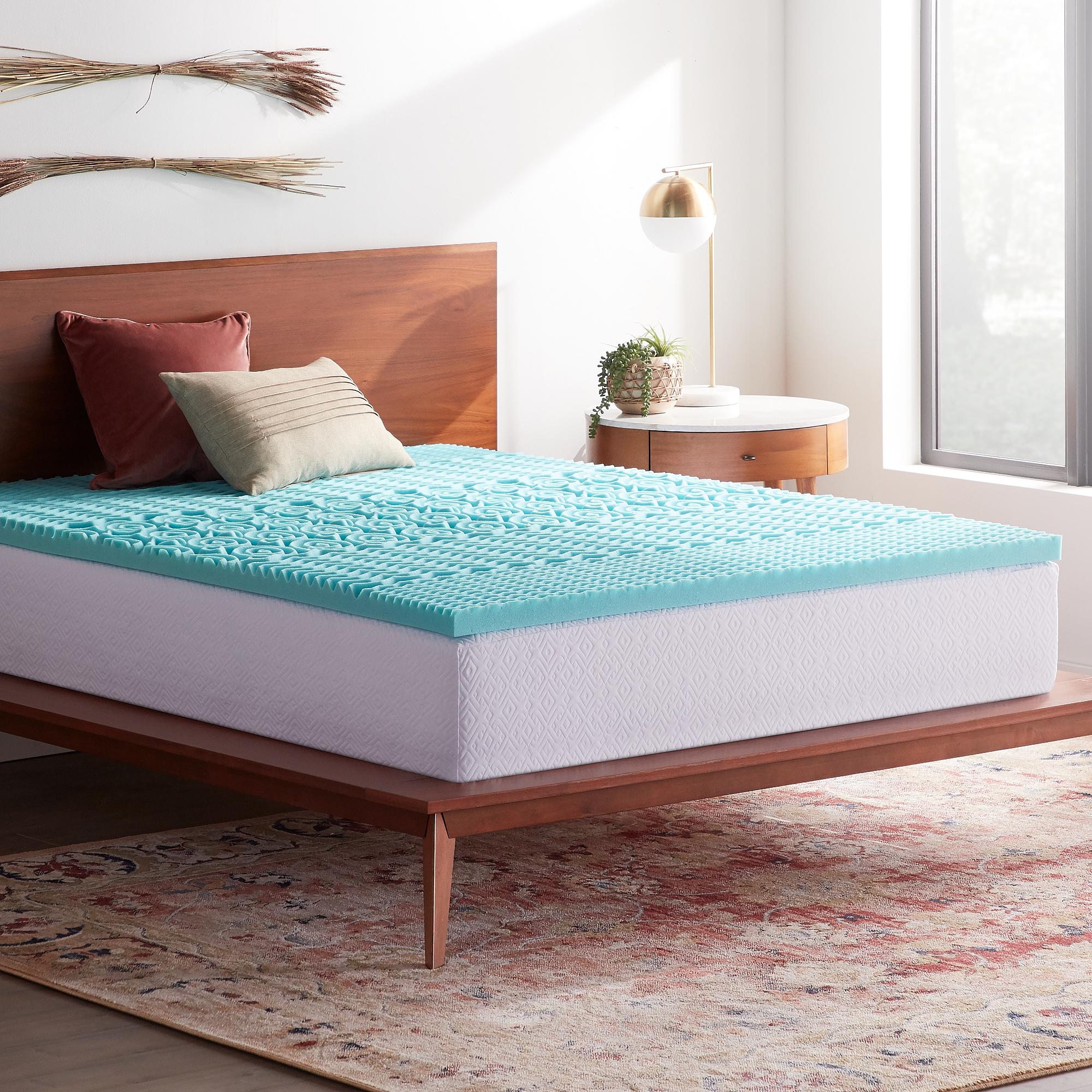 Rest Haven 2 and 3 Inch Zoned Gel Memory Foam Mattress Topper K6917