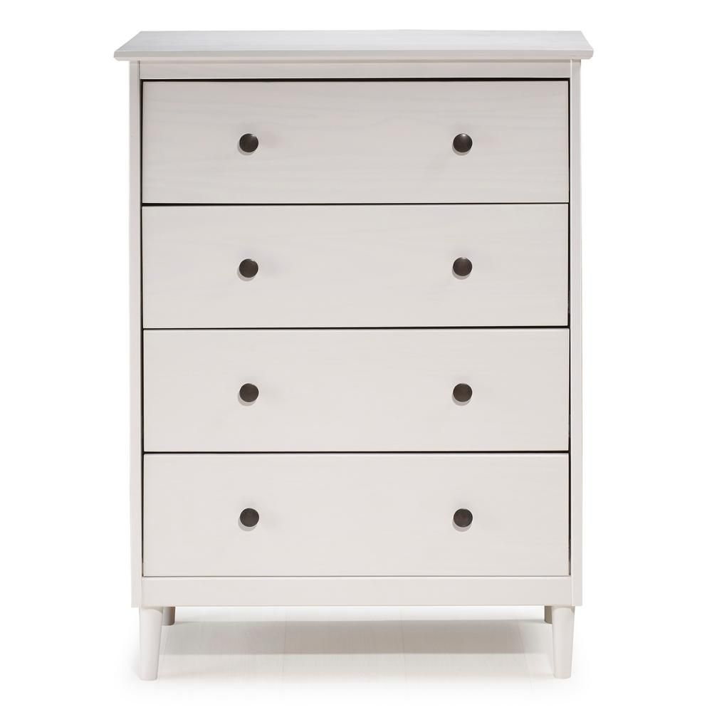 White Four Drawer Dresser EJ662