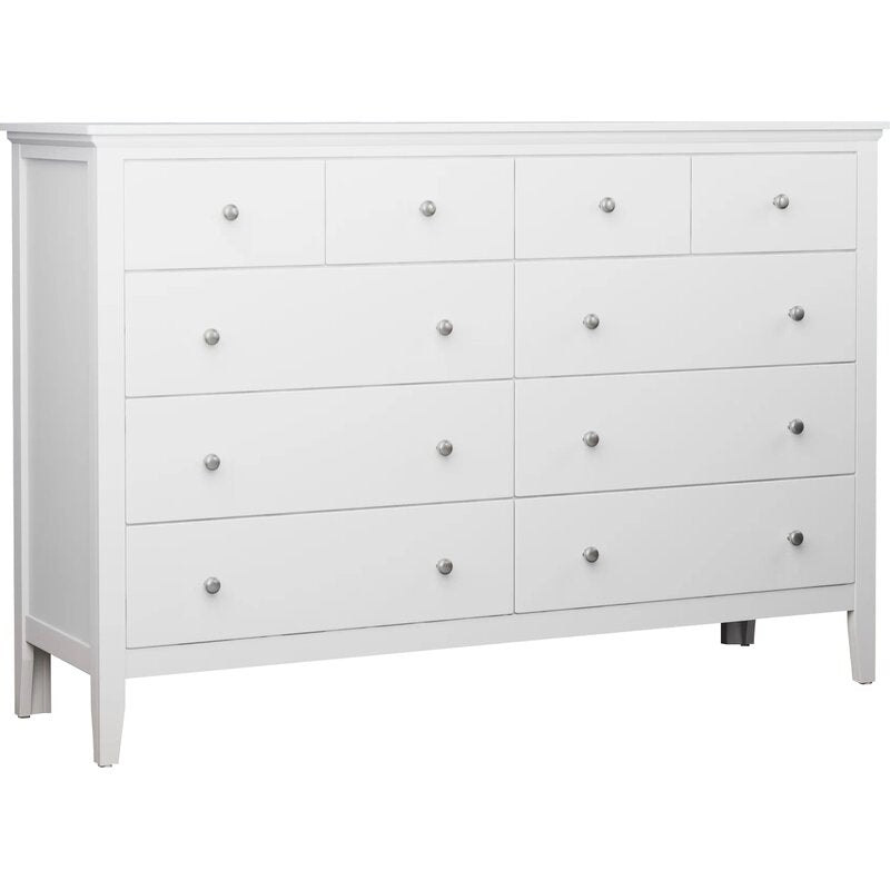 White 8-Drawer Double Dresser