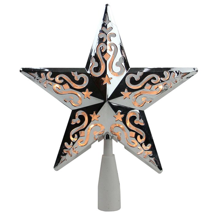 8.5" Star Cut-Out Design Christmas Tree Topper