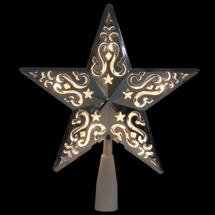 8.5" Star Cut-Out Design Christmas Tree Topper