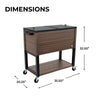 80 Qt. Permasteel Wood Grain Rolling Cooler