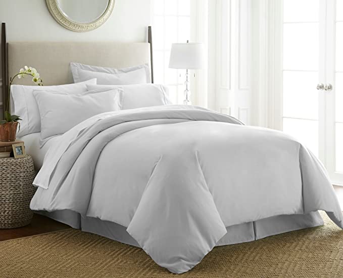 (3 Piece) Duvet Cover Set (Full-Queen-White)