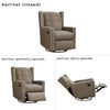 Baby Relax Mikayla Upholstered Swivel Gliding Recliner, Mocha Microfiber
