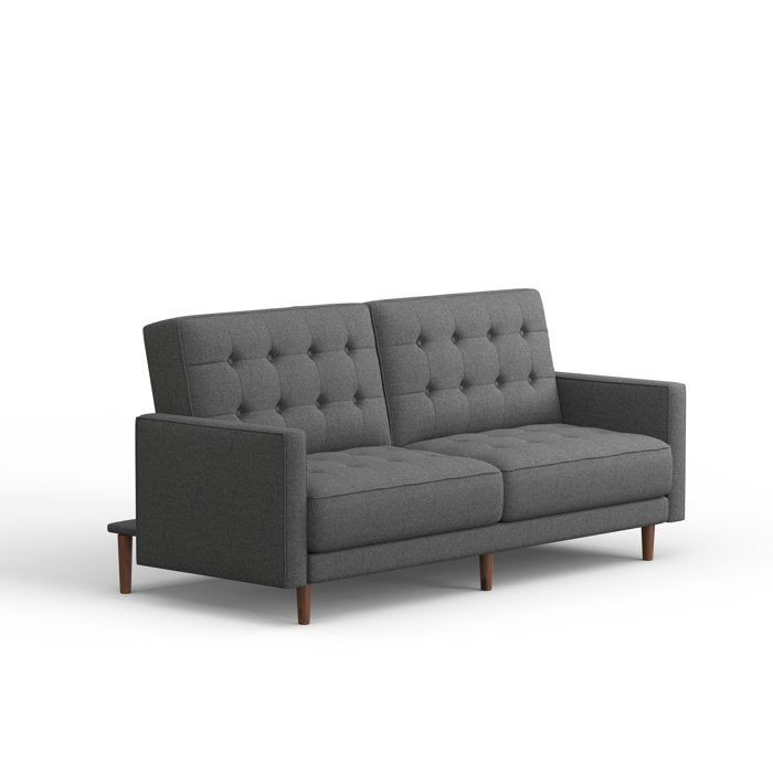 81.5" Ambereen Square Arm Sleeper Sofa With 32-Button Tufting In MCM Vintage Design