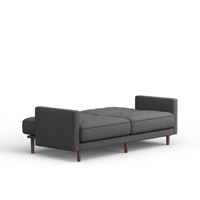 81.5" Ambereen Square Arm Sleeper Sofa With 32-Button Tufting In MCM Vintage Design