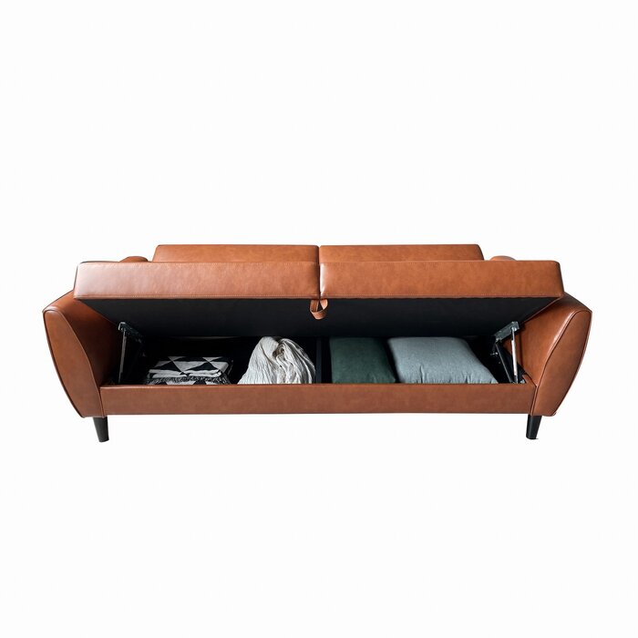 81.5'' Vegan Leather Sleeper Sofa
