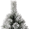 6ft Pre-Lit Flocked Pencil Pine Artificial Christmas Tree with 300 Warm White Lights, Green
