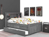 Charcoal Bookcase Full Bed, Headboard & Footboard ONLY #HA665