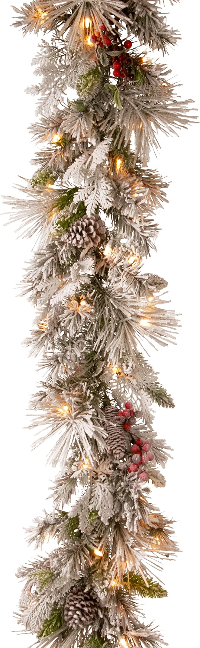 9 Foot Snowy Bedford Pine Garland