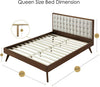 Soloman Mid Century Modern Tufted Upholstered Headboard ONLY, Queen