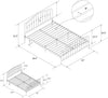 Novogratz Bushwick Metal Bed with Headboard and Footboard | Modern Design | Queen Size - Black