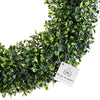 19.5-Inch Artificial Boxwood Wreath for Front Door Home Decor