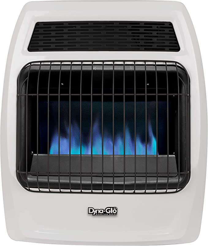 20,000 BTU Liquid Propane Blue Flame Thermostatic Vent Free Wall Heater, White