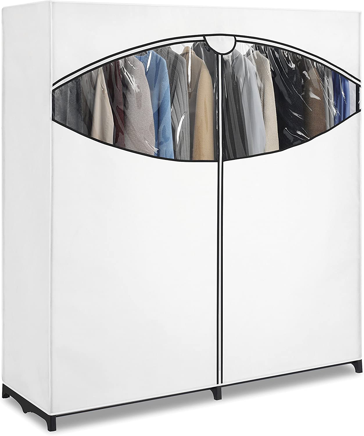 Whitmor Extra-Wide Clothes Closet, 60” with, White Cover