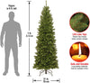 7' North Valley Spruce Pencil Slim Artificial Christmas Tree (#K5913)
