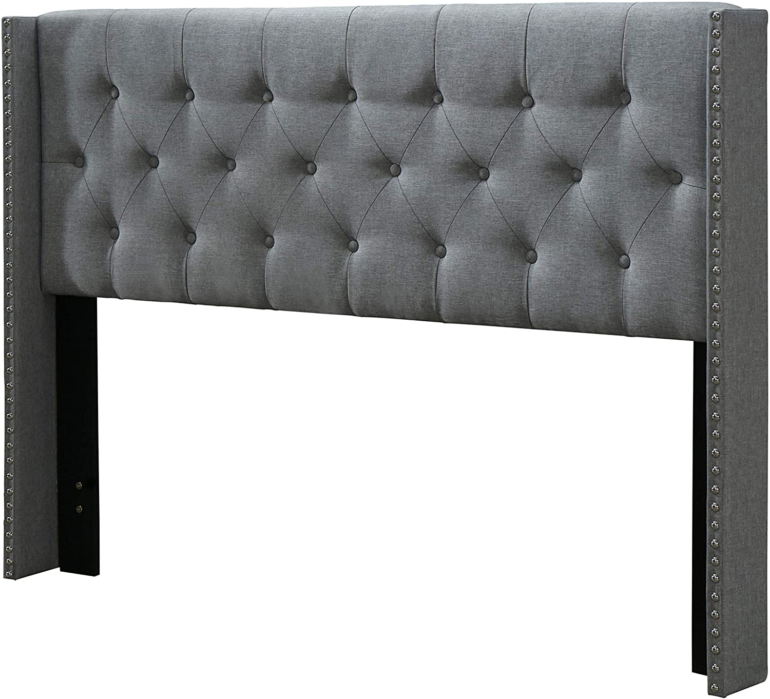 Bardy Upholstered Tufted Bed, Gray - Queen (#K6573)