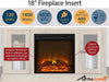 Altra Flame 18 '' Glass Front Electric Fireplace, Black pt1250