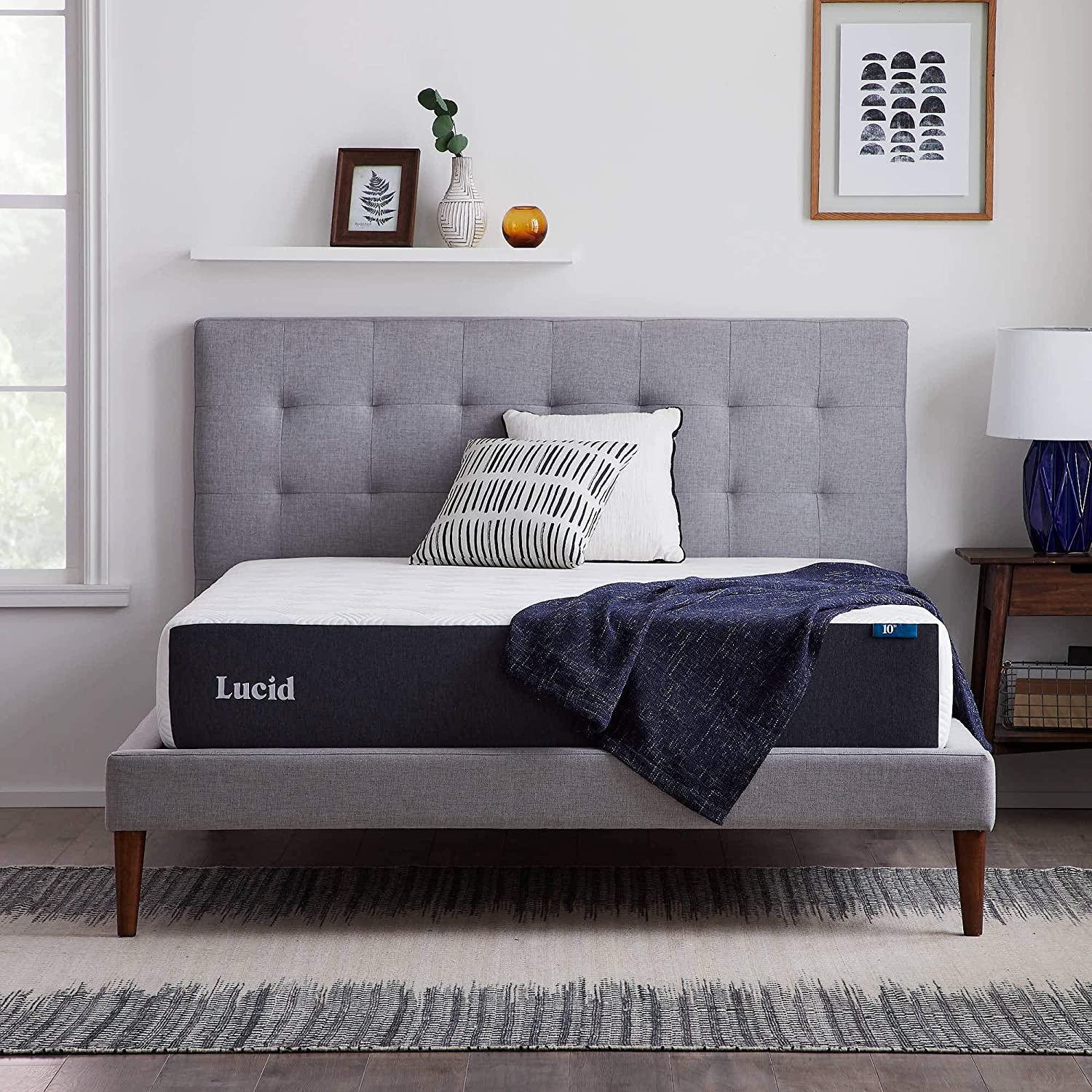 10 Inch Memory Foam- Queen Mattress – Firm – Gel Infusion – Hypoallergenic Bamboo Charcoal- Mattress in a Box