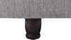 28-Inch Button Tufted Round Storage Ottoman with Lift Off Lid, Gray