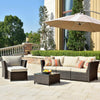 ovios Patio Furniture Set, Backyard Corner seats & Coffee table (2 BOXES)