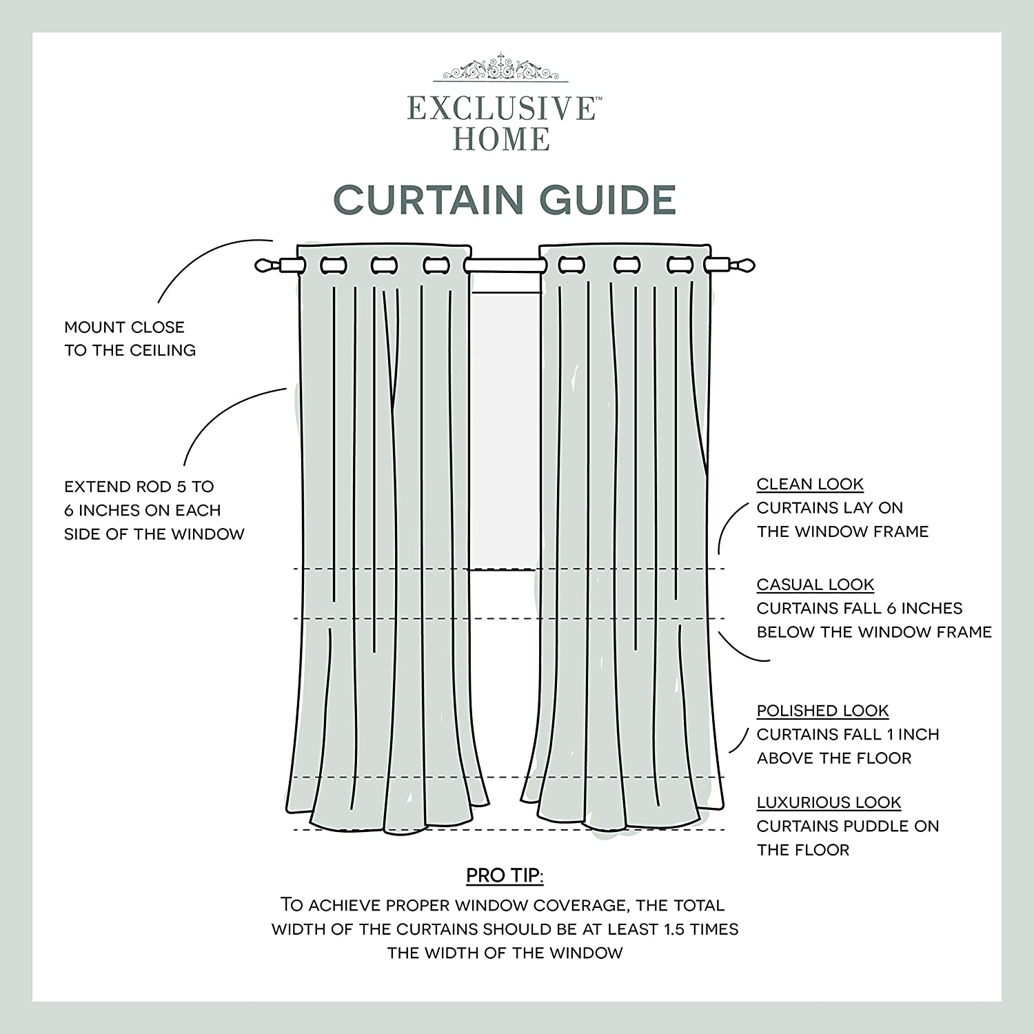 Kochi Linen Blend Grommet Top Curtain Panel Pair, LC409