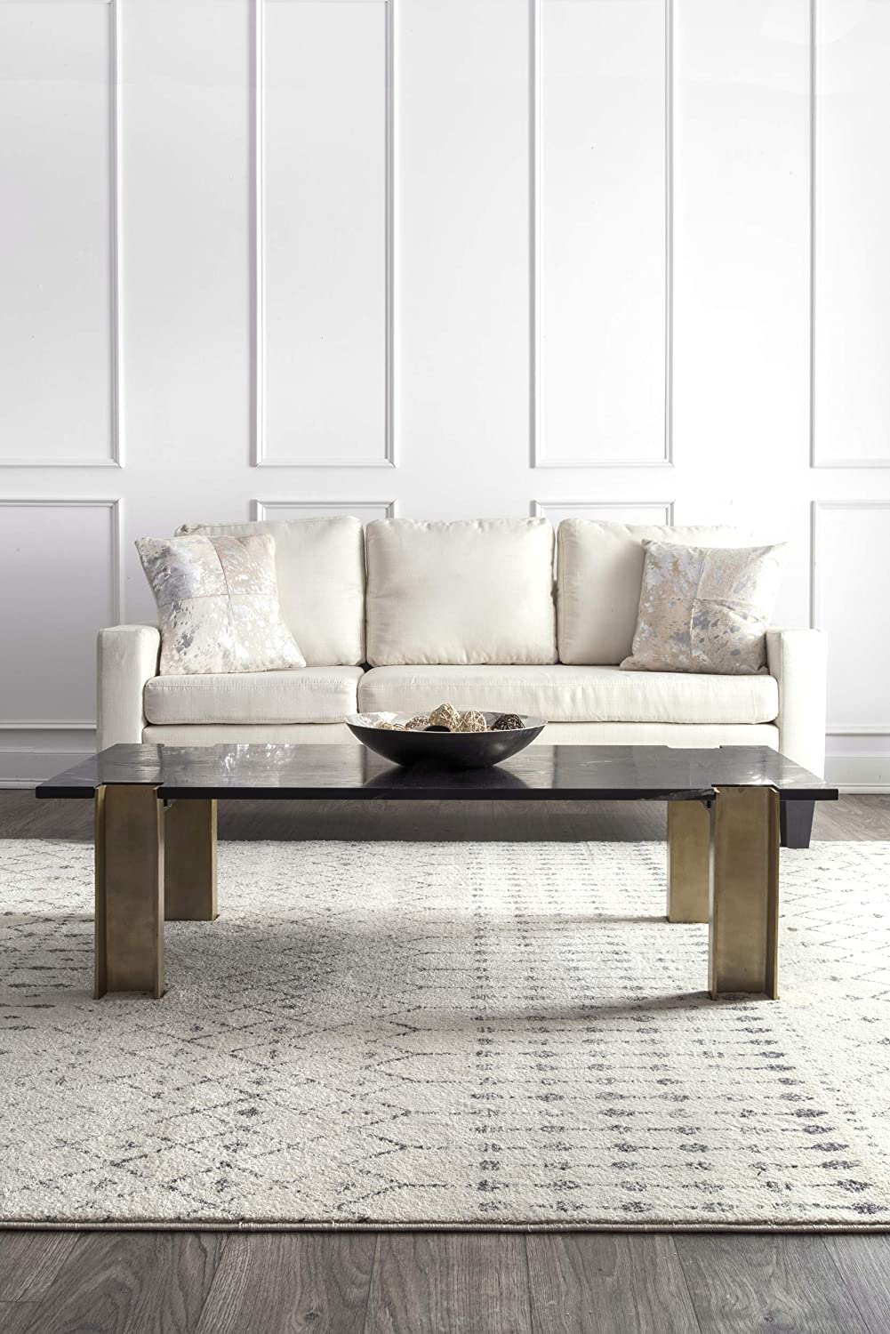 nuLOOM Moroccan Blythe Area Rug, 8' x 10', Grey/Off-white