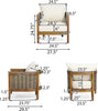 Burchett Teak Brown Removable Cushions Wood Outdoor Lounge Chair with White Cushion