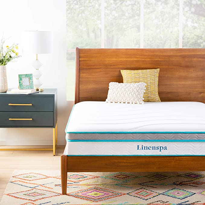 10 Inch Memory Foam and Innerspring Hybrid Medium Feel-Full Mattress, White