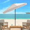 Elegant Valance 9' Umbrella, Beige/White (#K4186)