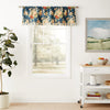 Waverly Sanctuary Rose Ascot Layered Valance Rod Pocket Window Curtains for Kitchen or Bathroom, 52