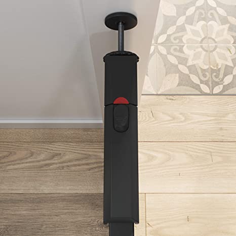BabySteps Walk-Thru Metal Safety Gate (Black) - Pressure-Mounted Baby Gate for Doorway, Expands from 29.5-40.5 Inches, 29.5 Inches Tall, Includes 3 Extensions, Perfect for Children, Pet-Friendly