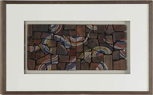 Framed Wall Art, 36" L x 3" W x 24" H, Multi